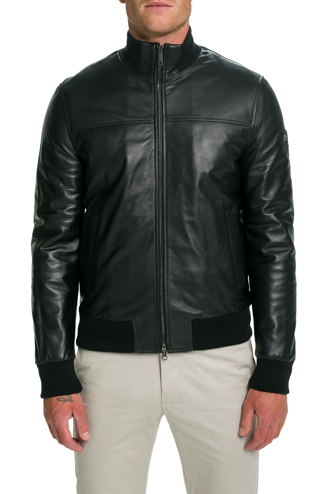 La martina leather new arrivals jacket