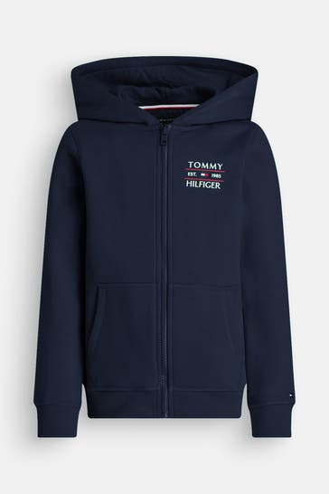 TOMMY HILFIGER Sweatjacke schwarzblau