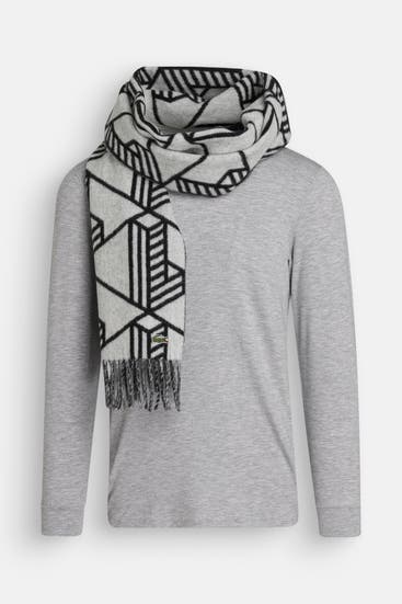 LACOSTE - Wollmix-Schal gemustert unisex