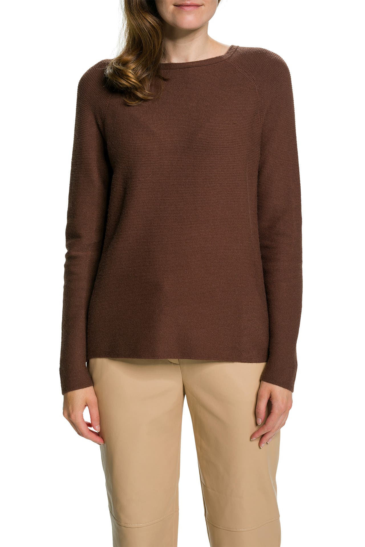 Spannende Brauner Strickpullover Damen Bild