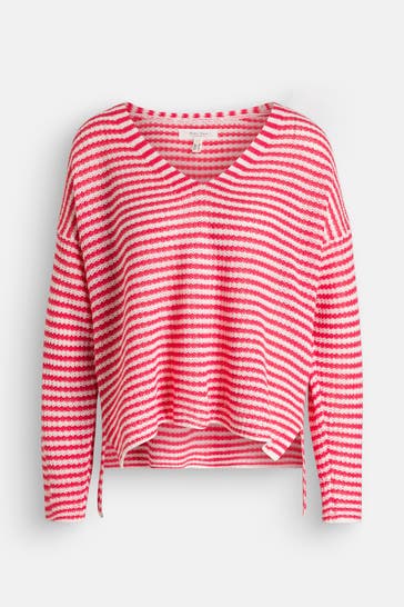 PART TWO Leinen-Strickpullover gestreift