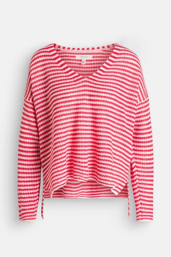 PART TWO Leinen-Strickpullover gestreift