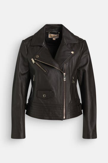 MICHAEL MICHAEL KORS Lederjacke dunkelbraun