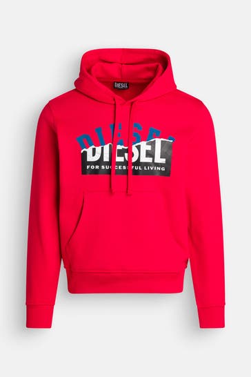 DIESEL Hoodie 'Ginn' rot
