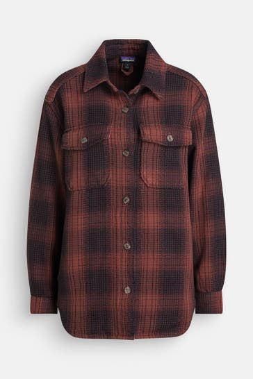 PATAGONIA Overshirt rotbraun gemustert