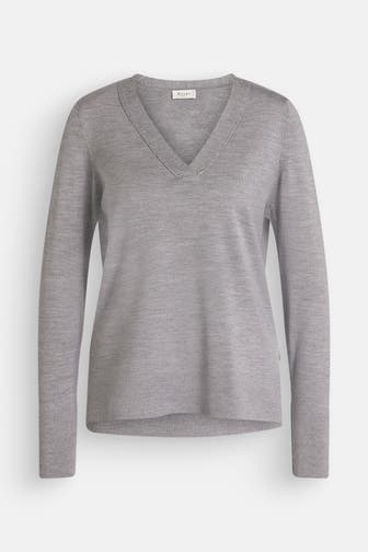 MAERZ MUENCHEN Schurwollpullover grau