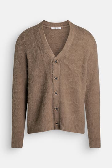 WOOD WOOD Woll-Cardigan braun