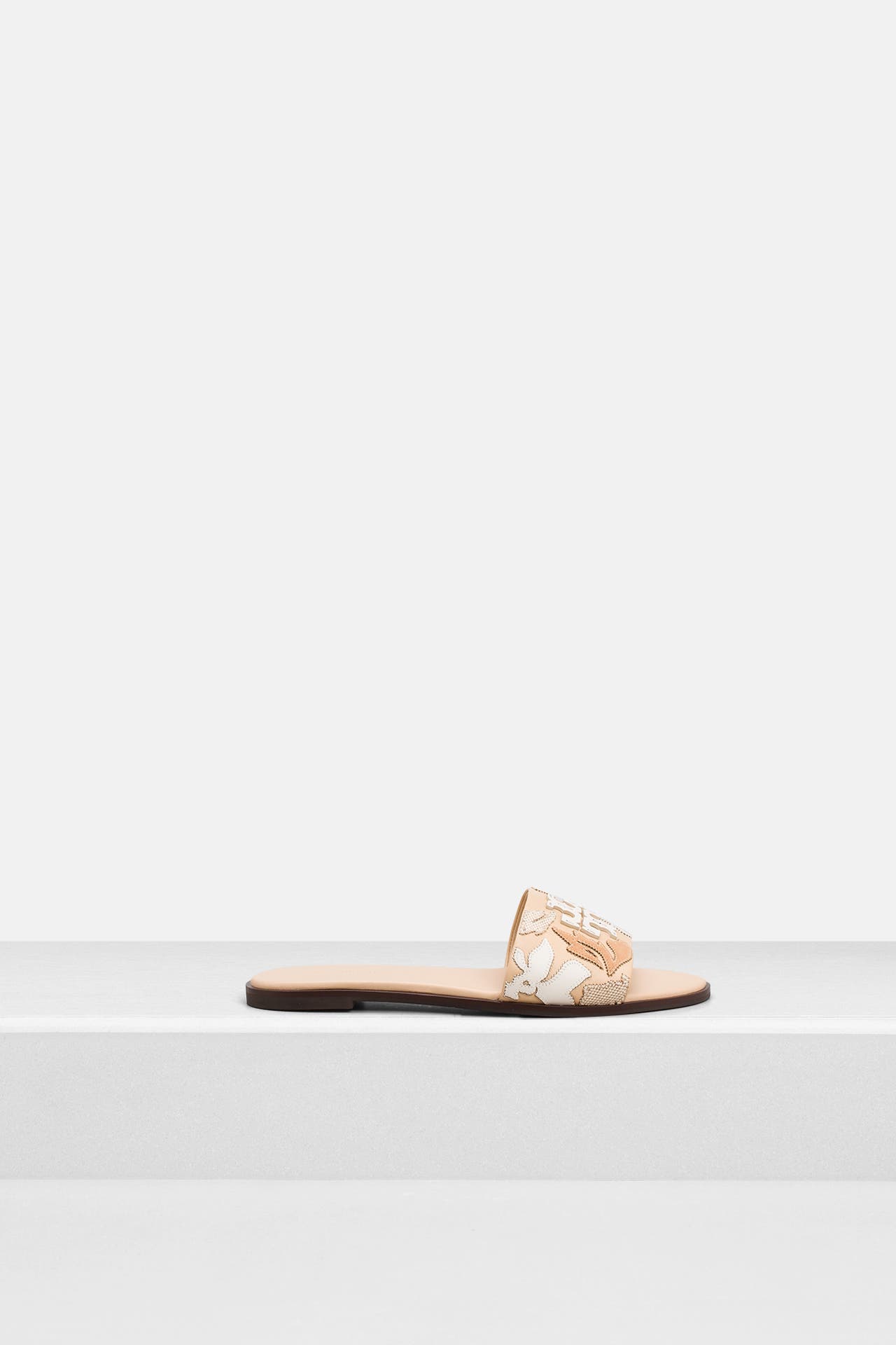 TORY BURCH Slides 'Everly' beige gemustert, Bild 1