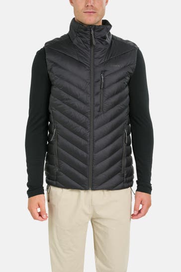 JACK WOLFSKIN Daunenweste 'Passamani' schwarz