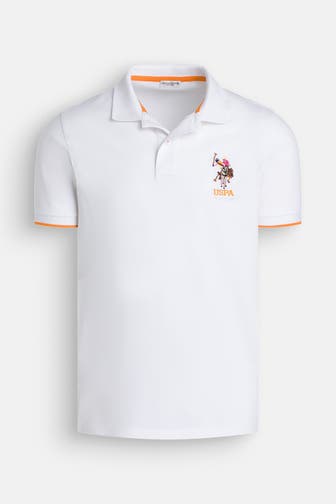 U.S. POLO ASSN. Polo-Shirt 'Bunter' weiß
