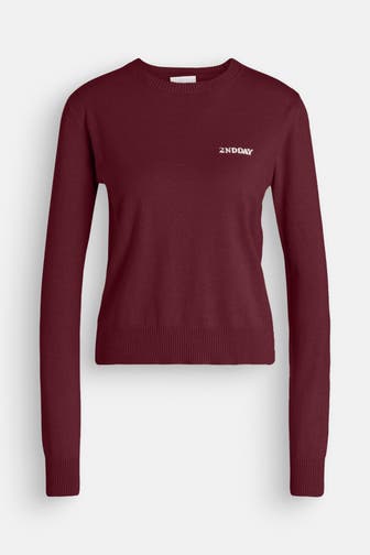 2NDDAY Strickpullover 'Lance' bordeaux