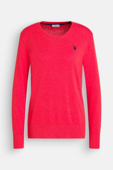 U.S. POLO ASSN. Strickpullover orangerot