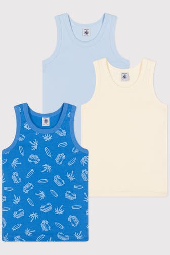 PETIT BATEAU 3er-Pack Unterhemden mehrfarbig