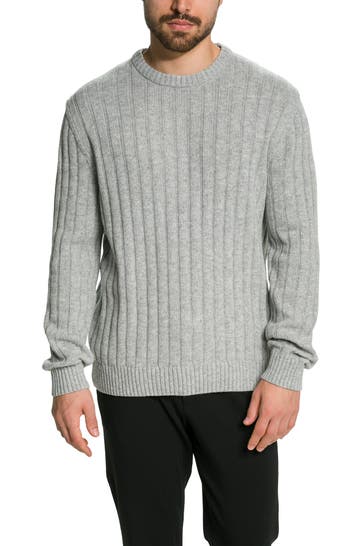 BOSS Wollmixpullover 'Laaron' hellgrau