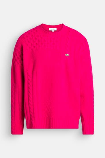 LACOSTE Wollmix-Strickpullover pink