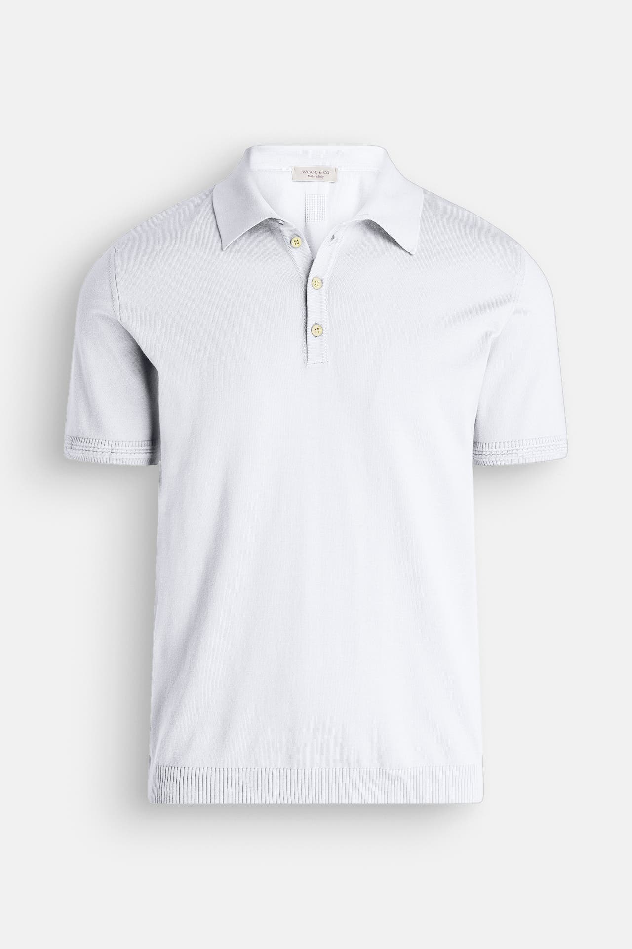 WOOL & CO Strick-Polo weiß, Bild 1