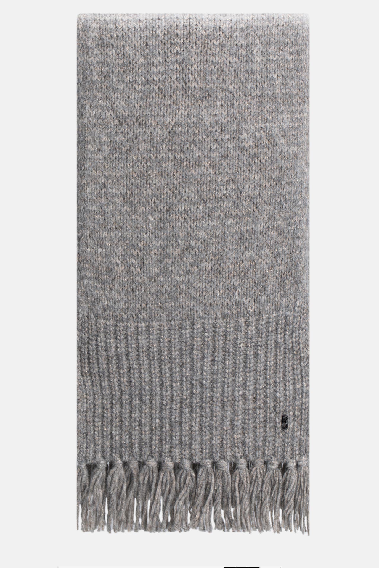 BOGNER Wollmix-Strickschal grau, Bild 1