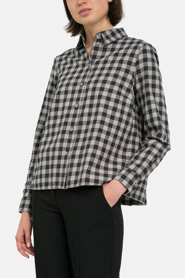 MARC O'POLO DENIM Casual-Bluse grau kariert