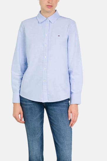 TOMMY HILFIGER Casual-Bluse hellblau