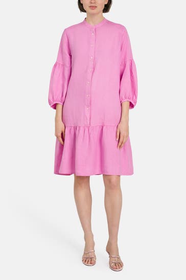 0039 ITALY Leinenkleid 'Mila' pink
