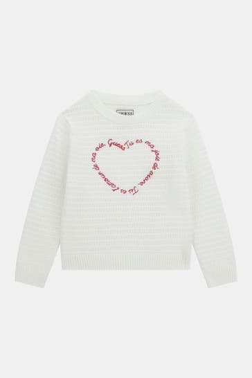 GUESS Strickpullover weiß