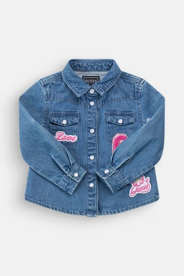 GUESS Denim-Bluse blau 