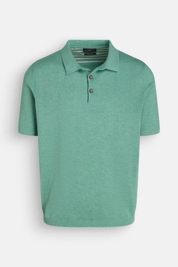 FYNCH-HATTON Strick-Polo türkis