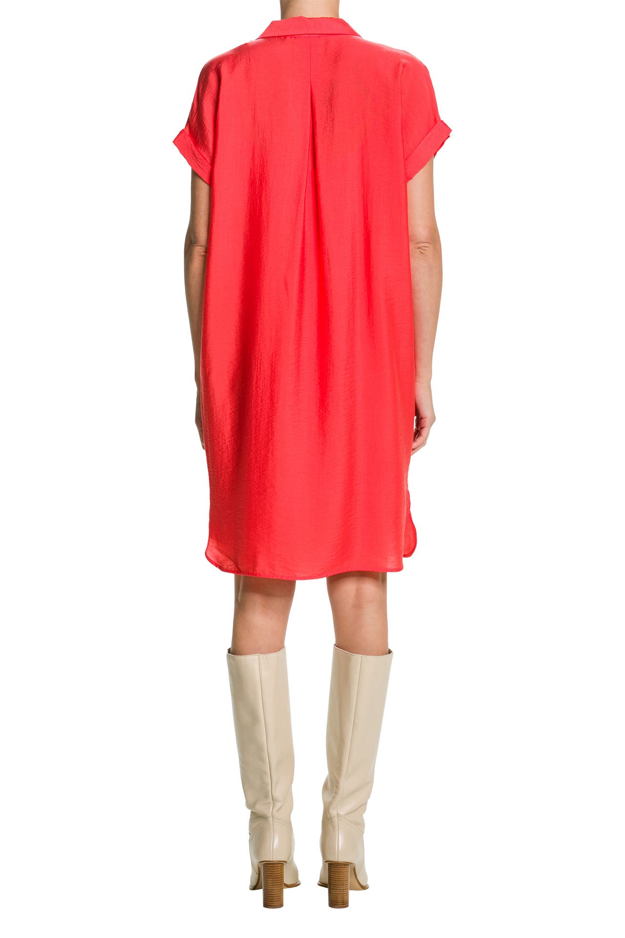 S.Oliver BLACK LABEL Damen Kleid Aus Chiffon – Mit Allover-Print, Langen Ärmeln Und Stoffgürtel