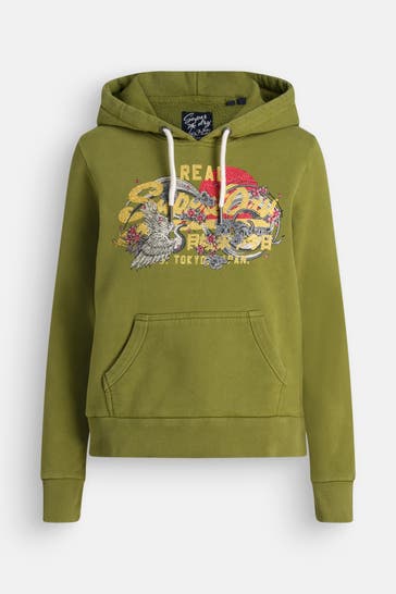 SUPERDRY Hoodie moosgrün