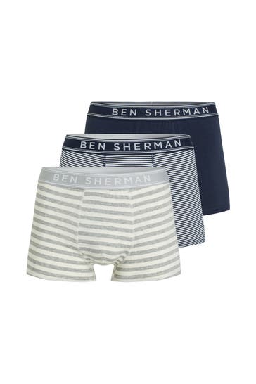 BEN SHERMAN 3er-Pack Boxer Trunks 'Keir' mehrfarbig