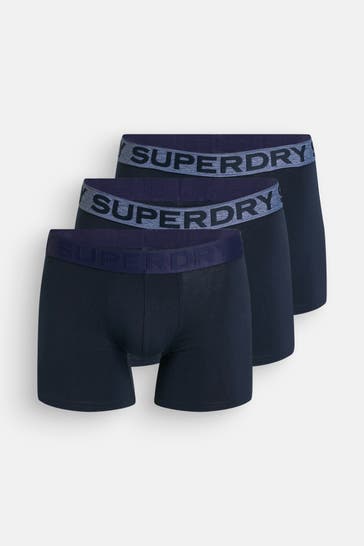 SUPERDRY 3er-Pack Boxer Trunks nachtblau