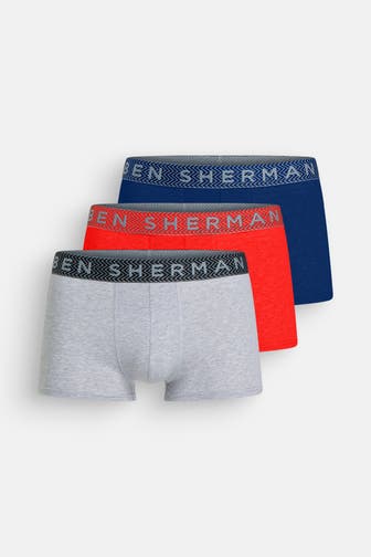 BEN SHERMAN 3er-Pack Boxer Trunks 'Rafferty' mehrfarbig