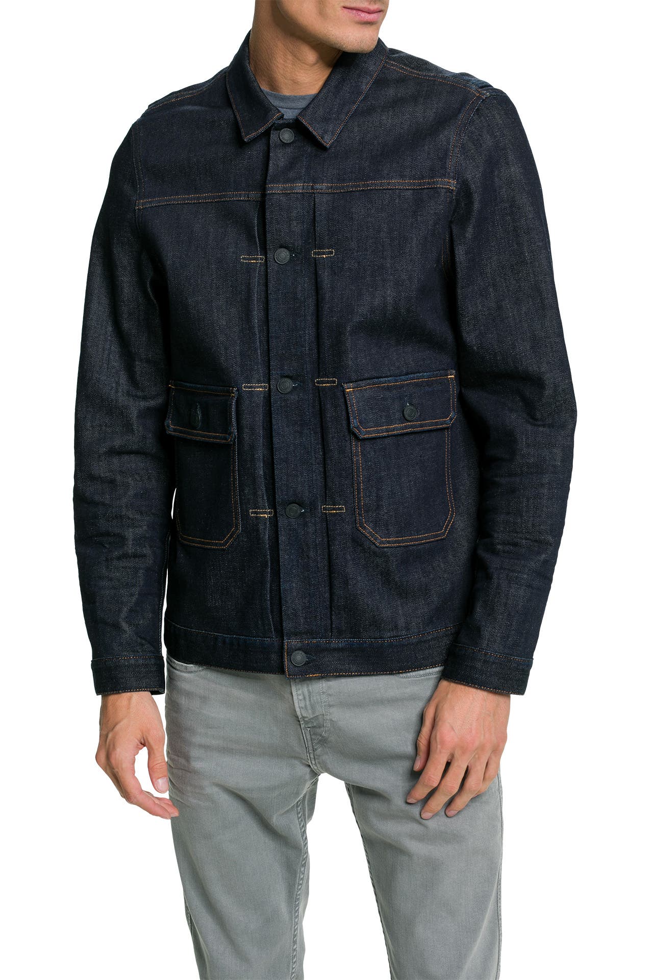 Replay Herren Jeansjacke – Lässige Denim-Jacke Mit Knopfleiste In Normaler Passform