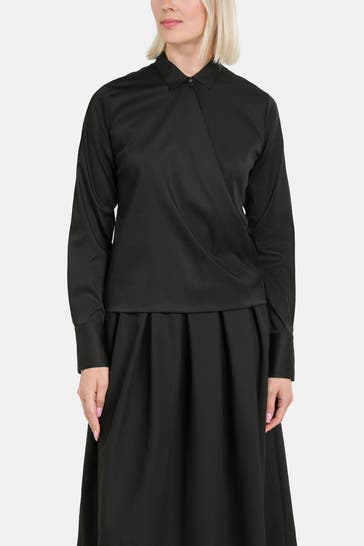 0039 ITALY Blusenshirt 'Cruz' schwarz