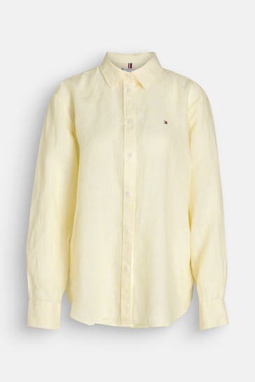 TOMMY HILFIGER Leinenbluse gemustert