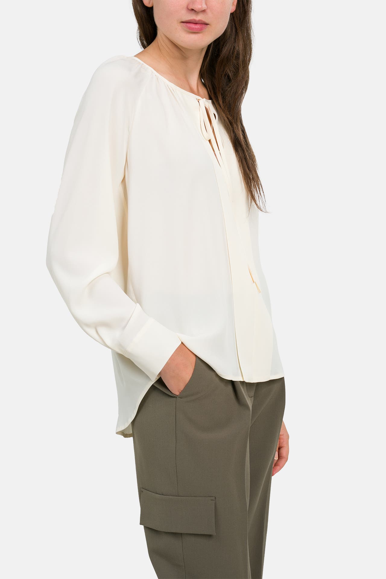 Luisa Cerano Women's Blouse With Eyelet Embroidery In White 238676 4202 Col 0100