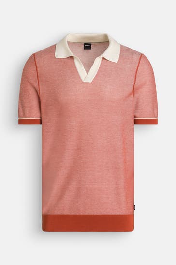 BOSS Polo-Shirt dunkelorange