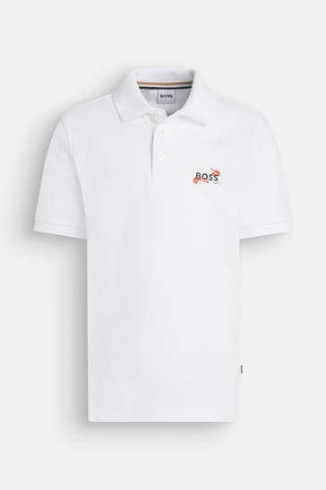 BOSS Polo-Shirt weiß
