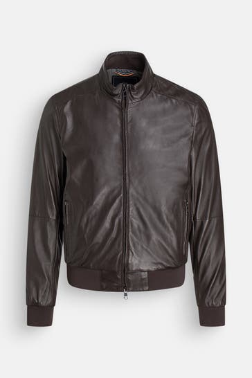 MABRUN Lederblouson 'Orlando' dunkelbraun
