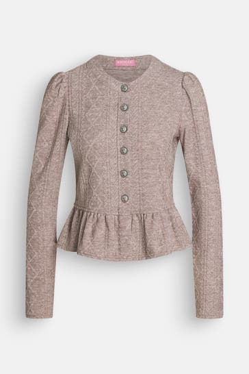 KRÜGER Strickjacke 'Walli' taupe