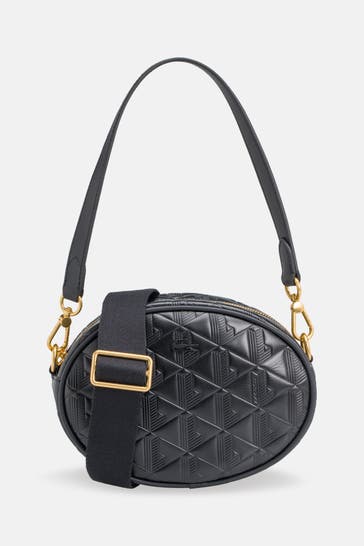 LACOSTE Schultertasche schwarz