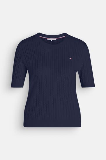 TOMMY HILFIGER Strickshirt schwarzblau