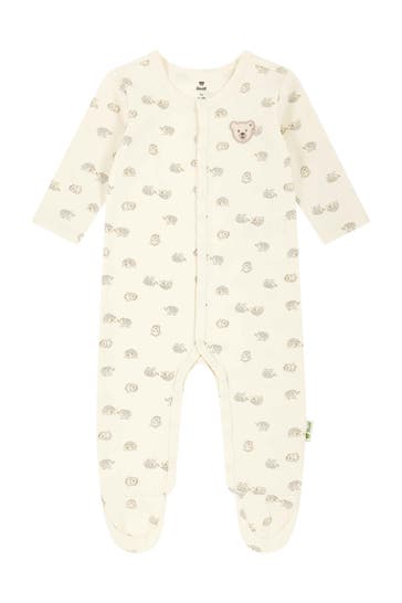 STEIFF Strampler ecru gemustert