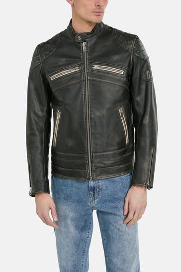 DIESEL Lederjacke 'Glory' schwarz