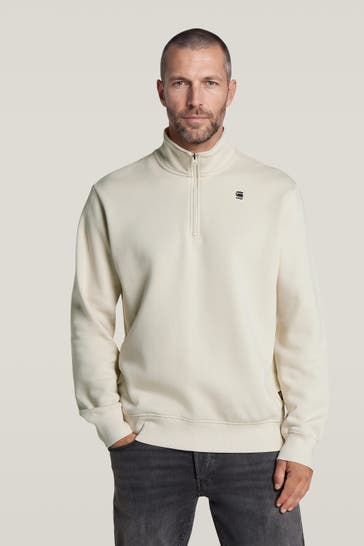G-STAR Beige Half-Zip Sweater