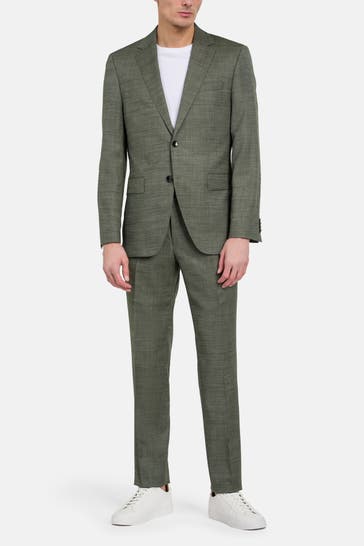 BOSS Wollmix-Anzug 'Jeckson' oliv