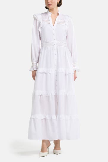 IVY OAK Blusenkleid weiß