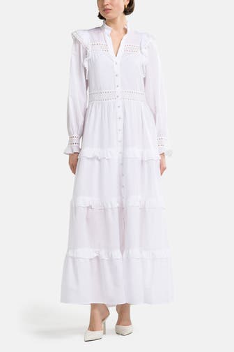 IVY OAK Blusenkleid weiß