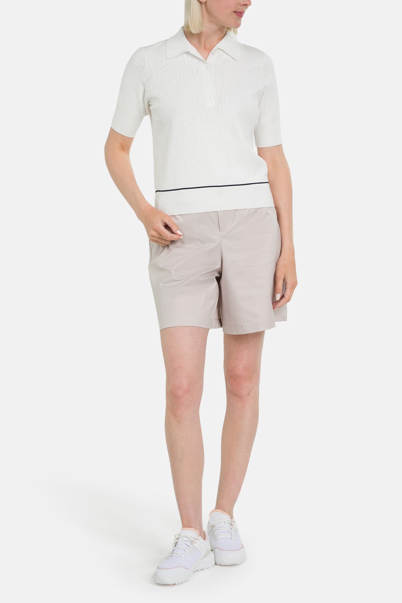 BOGNER Strick-Polo-Shirt 'Maia' weiß, Bild 1