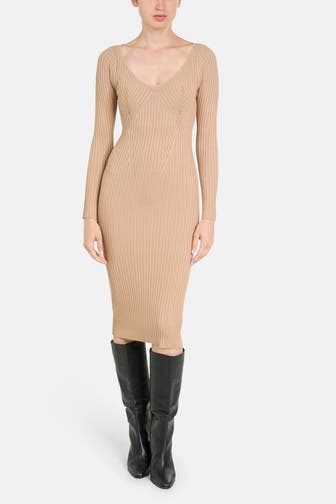 GUESS Strickkleid 'Adele' hellbraun